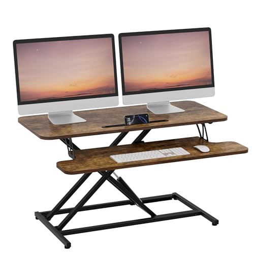 Amazon | ERGOMAKER スタンディングデスク 卓上 幅91*奥行40cm 高さ